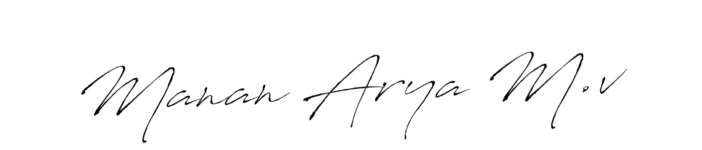 How to make Manan Arya M.v signature? Antro_Vectra is a professional autograph style. Create handwritten signature for Manan Arya M.v name. Manan Arya M.v signature style 6 images and pictures png