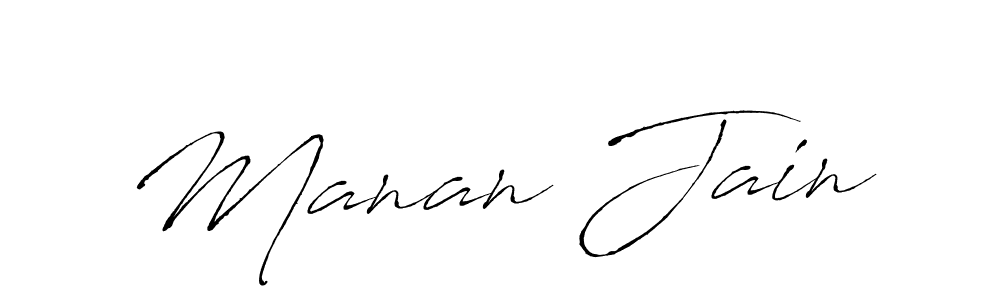 Make a beautiful signature design for name Manan Jain. With this signature (Antro_Vectra) style, you can create a handwritten signature for free. Manan Jain signature style 6 images and pictures png