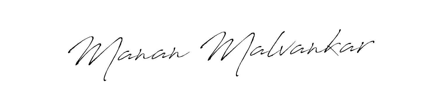 Manan Malvankar stylish signature style. Best Handwritten Sign (Antro_Vectra) for my name. Handwritten Signature Collection Ideas for my name Manan Malvankar. Manan Malvankar signature style 6 images and pictures png