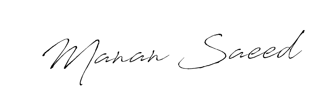 Create a beautiful signature design for name Manan Saeed. With this signature (Antro_Vectra) fonts, you can make a handwritten signature for free. Manan Saeed signature style 6 images and pictures png