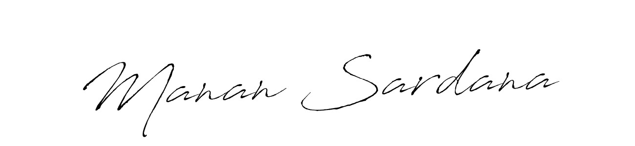 Create a beautiful signature design for name Manan Sardana. With this signature (Antro_Vectra) fonts, you can make a handwritten signature for free. Manan Sardana signature style 6 images and pictures png