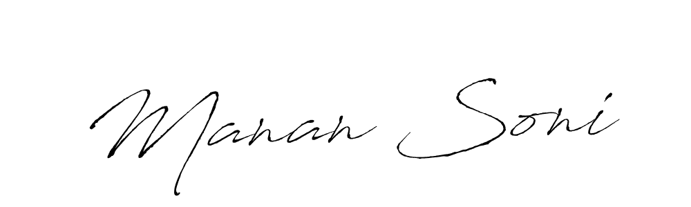 Antro_Vectra is a professional signature style that is perfect for those who want to add a touch of class to their signature. It is also a great choice for those who want to make their signature more unique. Get Manan Soni name to fancy signature for free. Manan Soni signature style 6 images and pictures png