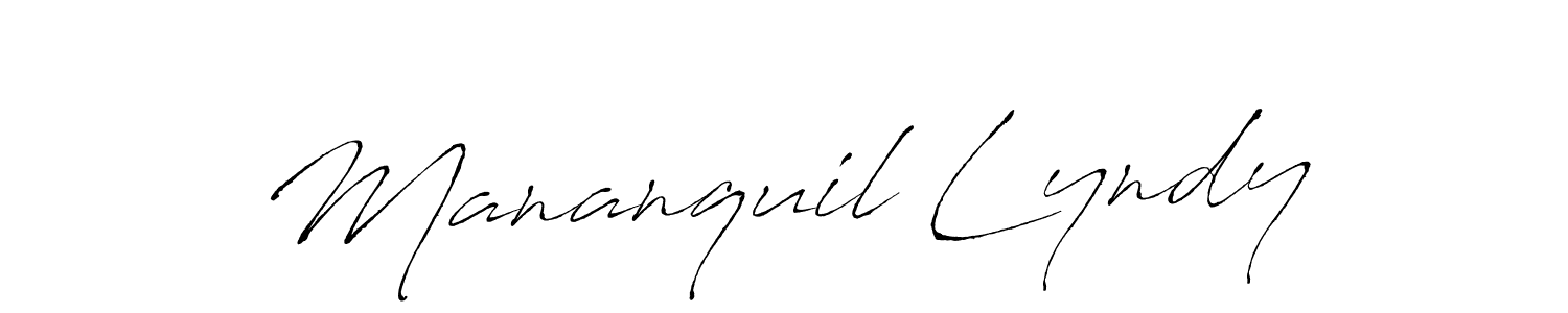 Design your own signature with our free online signature maker. With this signature software, you can create a handwritten (Antro_Vectra) signature for name Mananquil Lyndy. Mananquil Lyndy signature style 6 images and pictures png