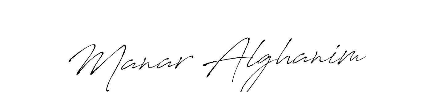Create a beautiful signature design for name Manar Alghanim. With this signature (Antro_Vectra) fonts, you can make a handwritten signature for free. Manar Alghanim signature style 6 images and pictures png