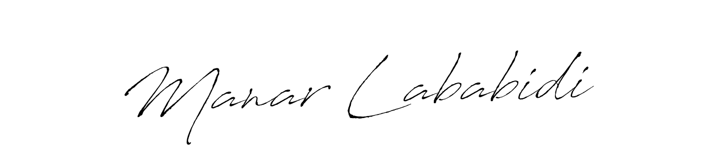 Manar Lababidi stylish signature style. Best Handwritten Sign (Antro_Vectra) for my name. Handwritten Signature Collection Ideas for my name Manar Lababidi. Manar Lababidi signature style 6 images and pictures png
