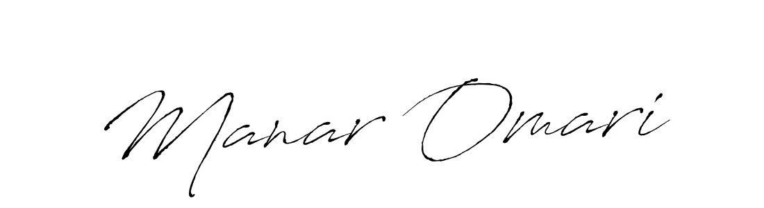 Design your own signature with our free online signature maker. With this signature software, you can create a handwritten (Antro_Vectra) signature for name Manar Omari. Manar Omari signature style 6 images and pictures png