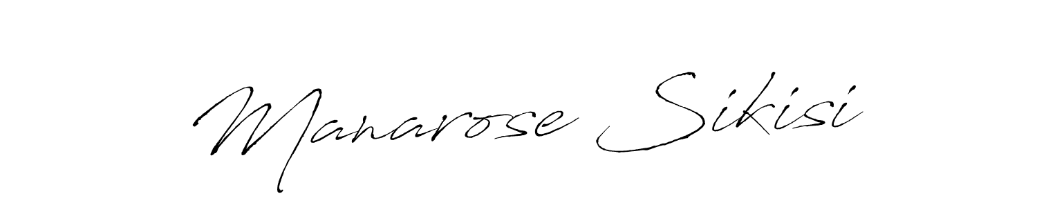 How to make Manarose Sikisi signature? Antro_Vectra is a professional autograph style. Create handwritten signature for Manarose Sikisi name. Manarose Sikisi signature style 6 images and pictures png