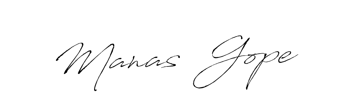 The best way (Antro_Vectra) to make a short signature is to pick only two or three words in your name. The name Manas  Gope include a total of six letters. For converting this name. Manas  Gope signature style 6 images and pictures png