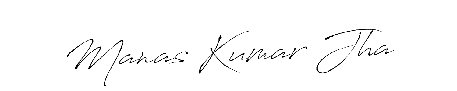 Design your own signature with our free online signature maker. With this signature software, you can create a handwritten (Antro_Vectra) signature for name Manas Kumar Jha. Manas Kumar Jha signature style 6 images and pictures png