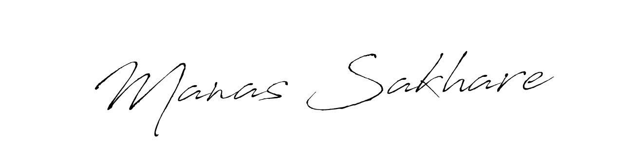 Make a beautiful signature design for name Manas Sakhare. With this signature (Antro_Vectra) style, you can create a handwritten signature for free. Manas Sakhare signature style 6 images and pictures png