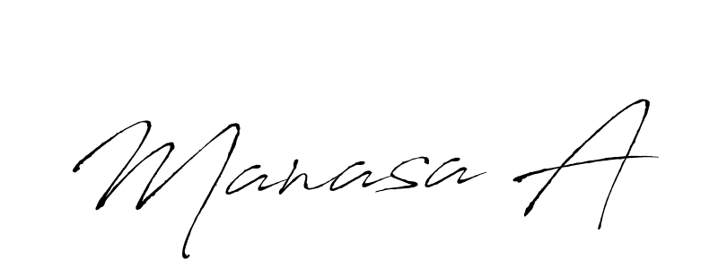 Best and Professional Signature Style for Manasa A. Antro_Vectra Best Signature Style Collection. Manasa A signature style 6 images and pictures png