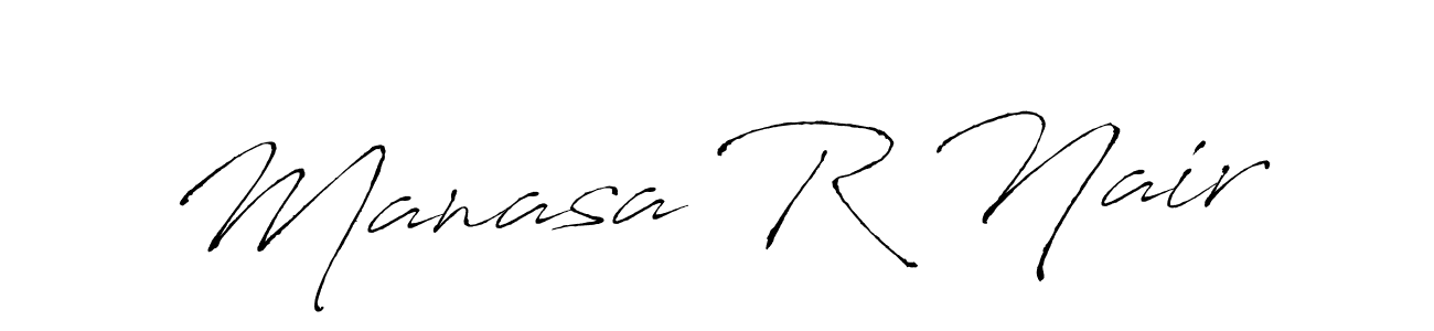 Also we have Manasa R Nair name is the best signature style. Create professional handwritten signature collection using Antro_Vectra autograph style. Manasa R Nair signature style 6 images and pictures png