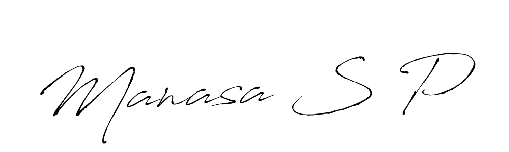 if you are searching for the best signature style for your name Manasa S P. so please give up your signature search. here we have designed multiple signature styles  using Antro_Vectra. Manasa S P signature style 6 images and pictures png