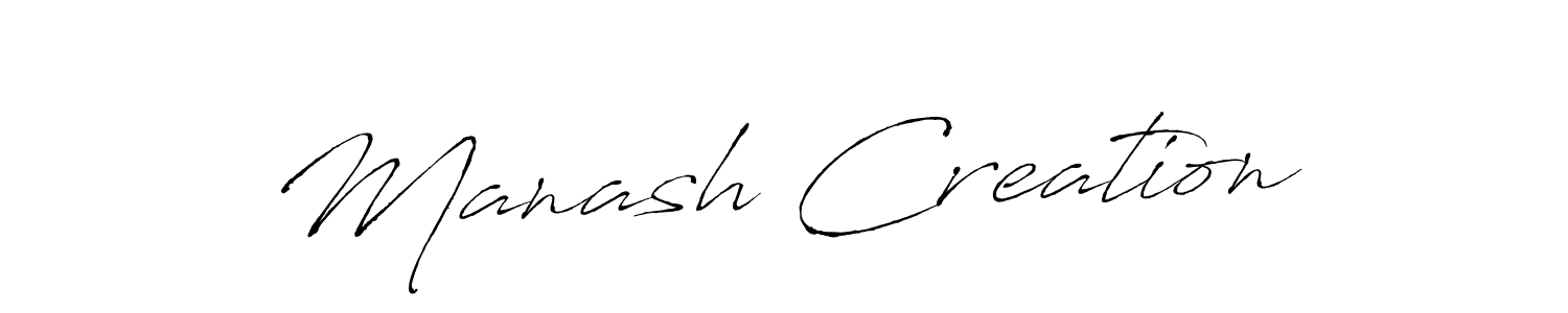 Manash Creation stylish signature style. Best Handwritten Sign (Antro_Vectra) for my name. Handwritten Signature Collection Ideas for my name Manash Creation. Manash Creation signature style 6 images and pictures png