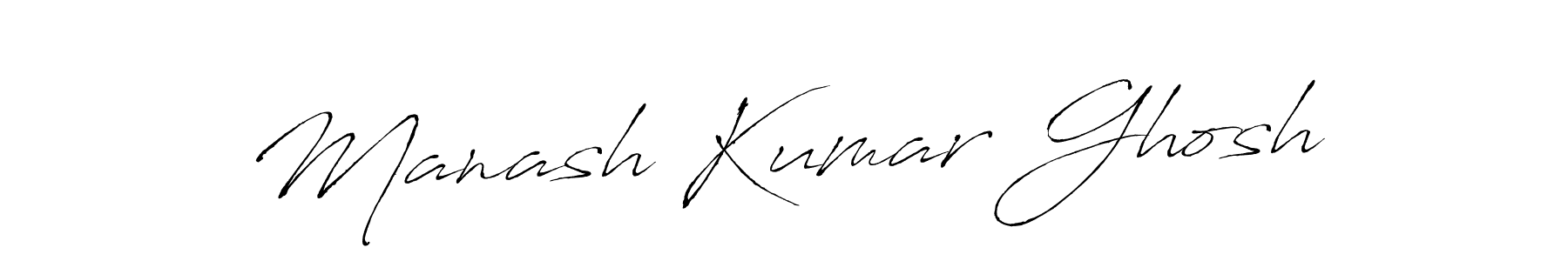 Make a beautiful signature design for name Manash Kumar Ghosh. With this signature (Antro_Vectra) style, you can create a handwritten signature for free. Manash Kumar Ghosh signature style 6 images and pictures png