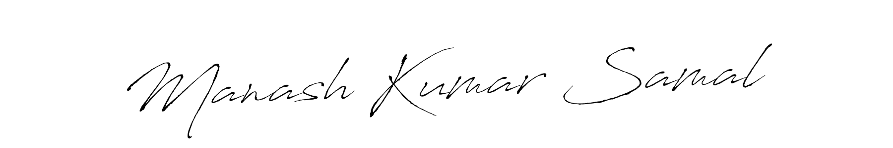 How to make Manash Kumar Samal name signature. Use Antro_Vectra style for creating short signs online. This is the latest handwritten sign. Manash Kumar Samal signature style 6 images and pictures png