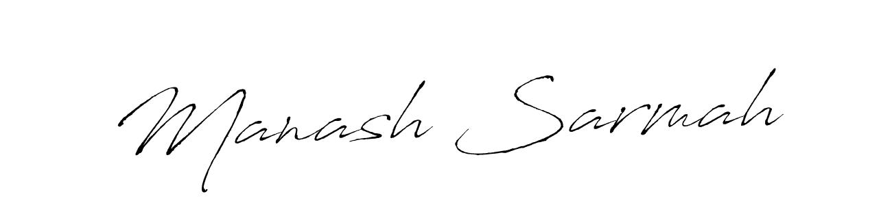 Make a beautiful signature design for name Manash Sarmah. With this signature (Antro_Vectra) style, you can create a handwritten signature for free. Manash Sarmah signature style 6 images and pictures png