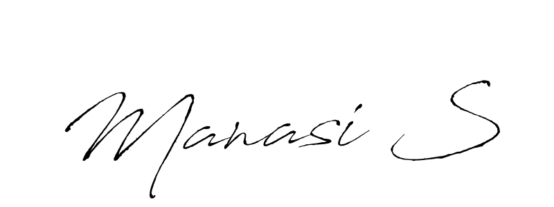 Design your own signature with our free online signature maker. With this signature software, you can create a handwritten (Antro_Vectra) signature for name Manasi S. Manasi S signature style 6 images and pictures png