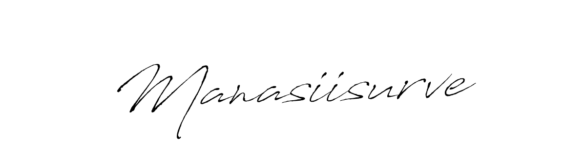 Make a beautiful signature design for name Manasiisurve. With this signature (Antro_Vectra) style, you can create a handwritten signature for free. Manasiisurve signature style 6 images and pictures png