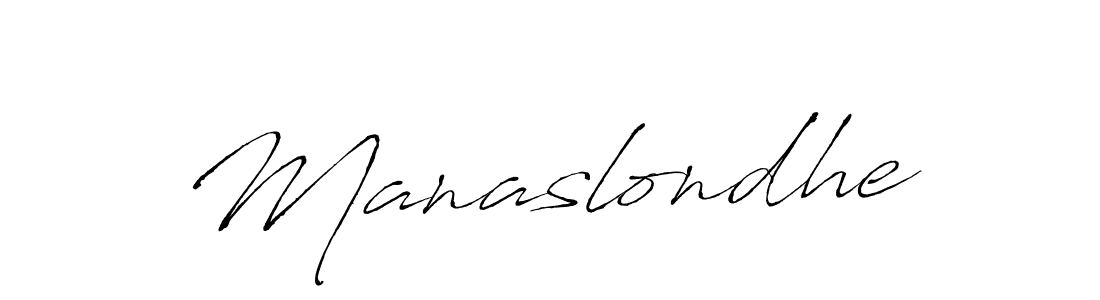 Manaslondhe stylish signature style. Best Handwritten Sign (Antro_Vectra) for my name. Handwritten Signature Collection Ideas for my name Manaslondhe. Manaslondhe signature style 6 images and pictures png