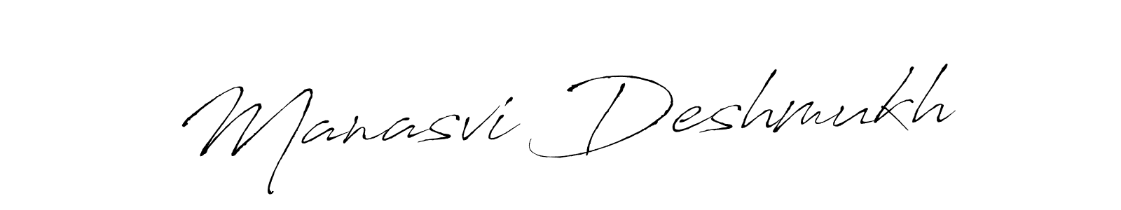 The best way (Antro_Vectra) to make a short signature is to pick only two or three words in your name. The name Manasvi Deshmukh include a total of six letters. For converting this name. Manasvi Deshmukh signature style 6 images and pictures png