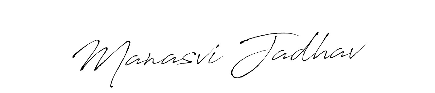 Manasvi Jadhav stylish signature style. Best Handwritten Sign (Antro_Vectra) for my name. Handwritten Signature Collection Ideas for my name Manasvi Jadhav. Manasvi Jadhav signature style 6 images and pictures png