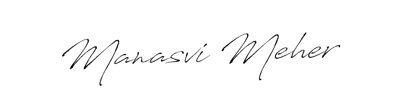 The best way (Antro_Vectra) to make a short signature is to pick only two or three words in your name. The name Manasvi Meher include a total of six letters. For converting this name. Manasvi Meher signature style 6 images and pictures png