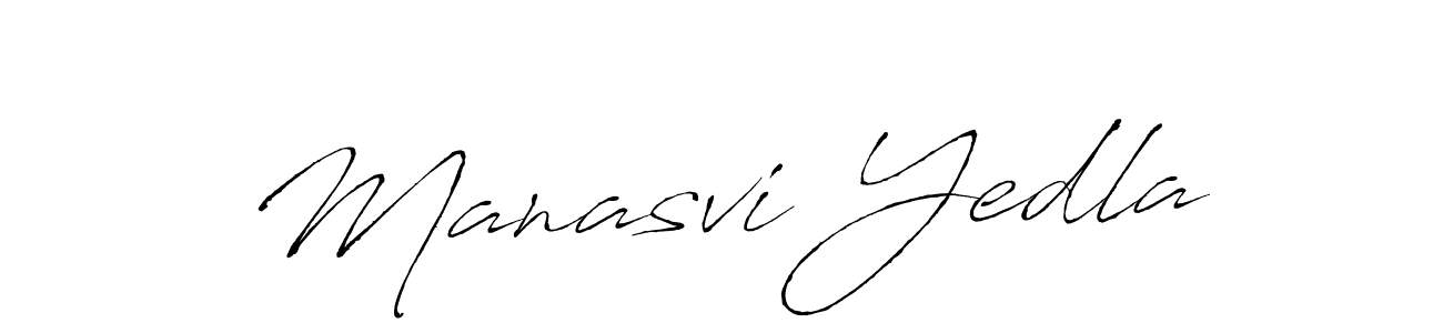 Design your own signature with our free online signature maker. With this signature software, you can create a handwritten (Antro_Vectra) signature for name Manasvi Yedla. Manasvi Yedla signature style 6 images and pictures png