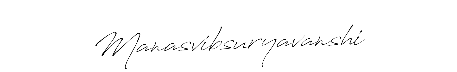 Create a beautiful signature design for name Manasvibsuryavanshi. With this signature (Antro_Vectra) fonts, you can make a handwritten signature for free. Manasvibsuryavanshi signature style 6 images and pictures png