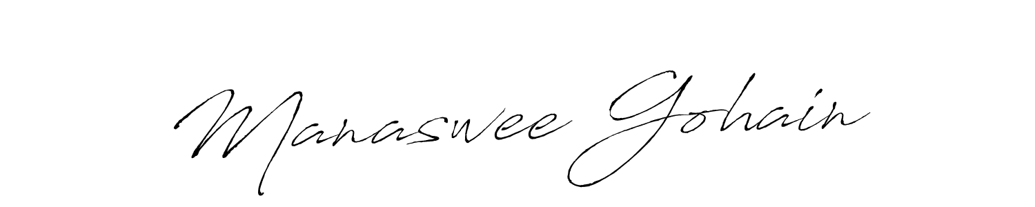 Design your own signature with our free online signature maker. With this signature software, you can create a handwritten (Antro_Vectra) signature for name Manaswee Gohain. Manaswee Gohain signature style 6 images and pictures png