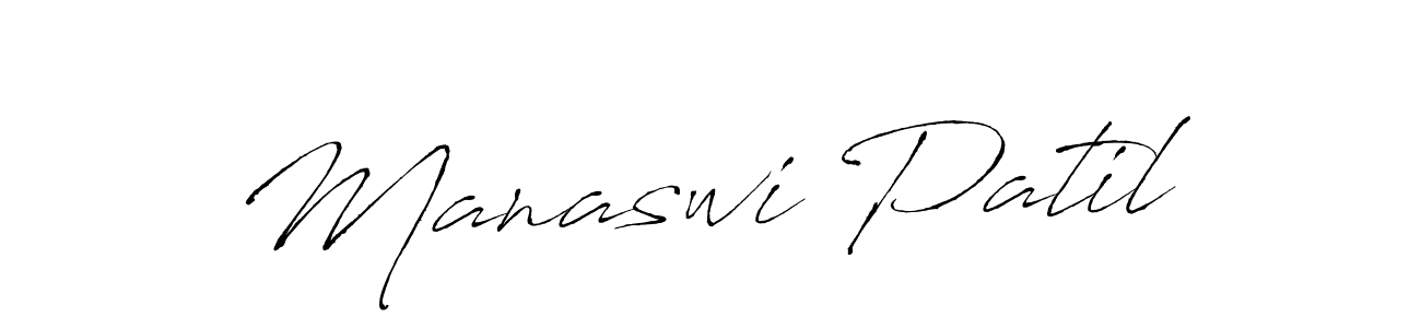 Design your own signature with our free online signature maker. With this signature software, you can create a handwritten (Antro_Vectra) signature for name Manaswi Patil. Manaswi Patil signature style 6 images and pictures png