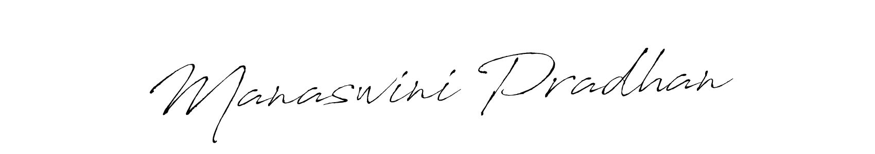 Make a beautiful signature design for name Manaswini Pradhan. With this signature (Antro_Vectra) style, you can create a handwritten signature for free. Manaswini Pradhan signature style 6 images and pictures png