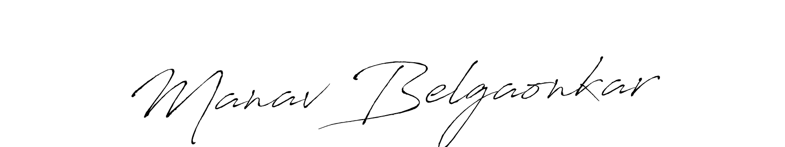 Design your own signature with our free online signature maker. With this signature software, you can create a handwritten (Antro_Vectra) signature for name Manav Belgaonkar. Manav Belgaonkar signature style 6 images and pictures png