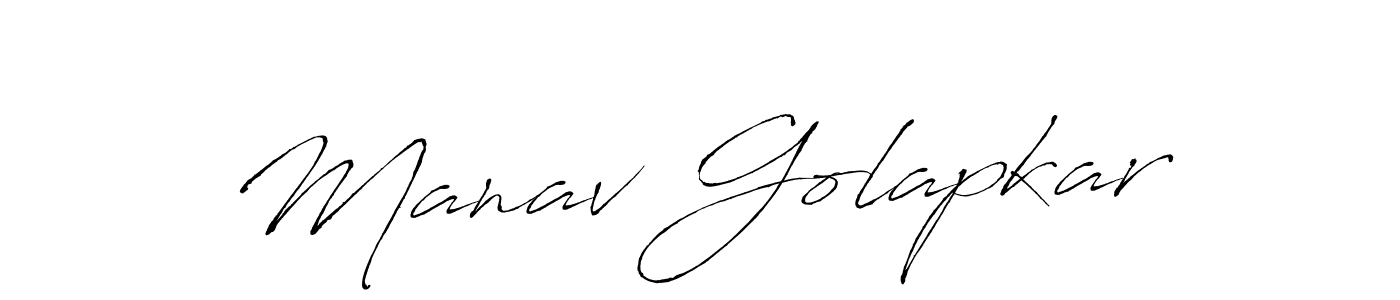 Use a signature maker to create a handwritten signature online. With this signature software, you can design (Antro_Vectra) your own signature for name Manav Golapkar. Manav Golapkar signature style 6 images and pictures png