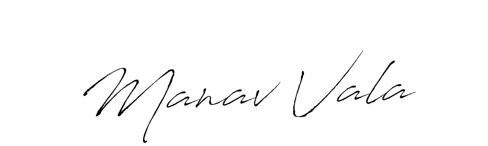 Make a beautiful signature design for name Manav Vala. With this signature (Antro_Vectra) style, you can create a handwritten signature for free. Manav Vala signature style 6 images and pictures png