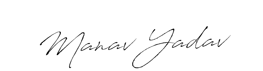 It looks lik you need a new signature style for name Manav Yadav. Design unique handwritten (Antro_Vectra) signature with our free signature maker in just a few clicks. Manav Yadav signature style 6 images and pictures png
