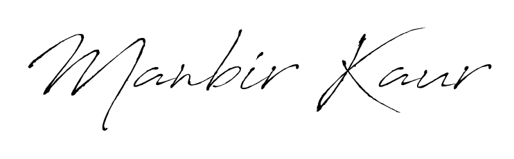 Style your name Manbir Kaur with confidence using Antro_Vectra signature design. Simple, elegant, and ready for immediate document use. Manbir Kaur signature style 6 images and pictures png