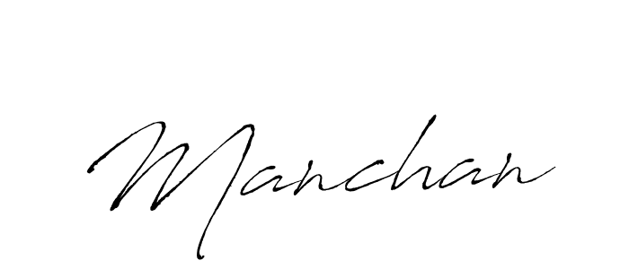 How to make Manchan name signature. Use Antro_Vectra style for creating short signs online. This is the latest handwritten sign. Manchan signature style 6 images and pictures png