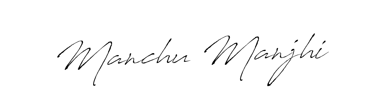 How to make Manchu Manjhi name signature. Use Antro_Vectra style for creating short signs online. This is the latest handwritten sign. Manchu Manjhi signature style 6 images and pictures png