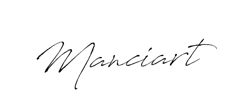 Design your own signature with our free online signature maker. With this signature software, you can create a handwritten (Antro_Vectra) signature for name Manciart. Manciart signature style 6 images and pictures png