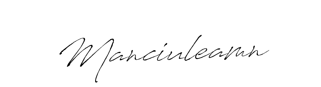 Design your own signature with our free online signature maker. With this signature software, you can create a handwritten (Antro_Vectra) signature for name Manciuleamn. Manciuleamn signature style 6 images and pictures png