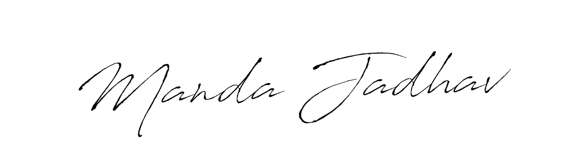 Once you've used our free online signature maker to create your best signature Antro_Vectra style, it's time to enjoy all of the benefits that Manda Jadhav name signing documents. Manda Jadhav signature style 6 images and pictures png