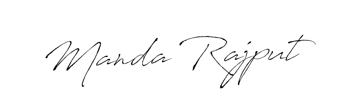 Make a beautiful signature design for name Manda Rajput. With this signature (Antro_Vectra) style, you can create a handwritten signature for free. Manda Rajput signature style 6 images and pictures png