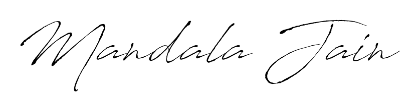 Quickly download Mandala Jain name signature in high-resolution PNG using Antro_Vectra style. Ready to insert into PDFs and online applications. Mandala Jain signature style 6 images and pictures png