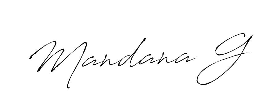 Create a beautiful signature design for name Mandana G. With this signature (Antro_Vectra) fonts, you can make a handwritten signature for free. Mandana G signature style 6 images and pictures png