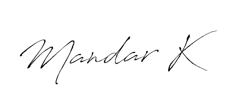 Best and Professional Signature Style for Mandar K. Antro_Vectra Best Signature Style Collection. Mandar K signature style 6 images and pictures png