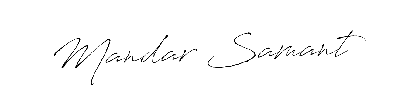 Design your own signature with our free online signature maker. With this signature software, you can create a handwritten (Antro_Vectra) signature for name Mandar Samant. Mandar Samant signature style 6 images and pictures png