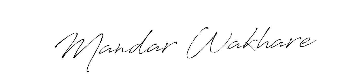 Design your own signature with our free online signature maker. With this signature software, you can create a handwritten (Antro_Vectra) signature for name Mandar Wakhare. Mandar Wakhare signature style 6 images and pictures png