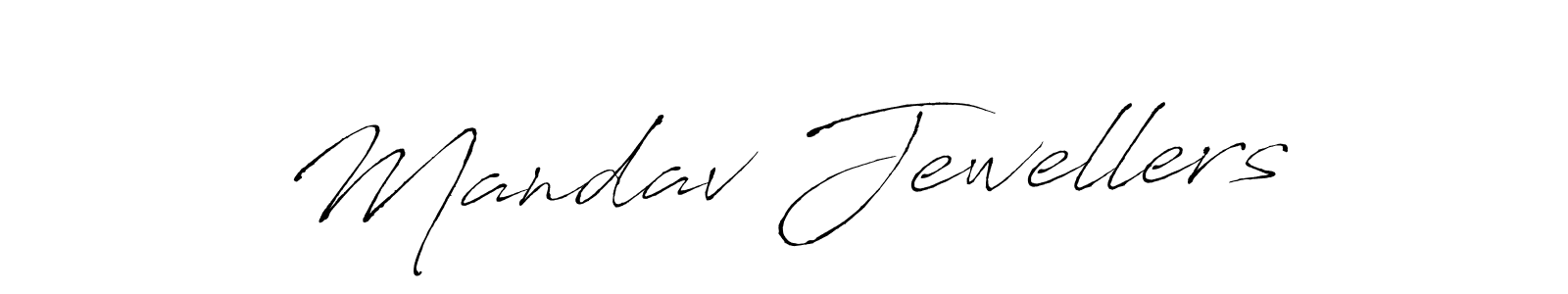 Create a beautiful signature design for name Mandav Jewellers. With this signature (Antro_Vectra) fonts, you can make a handwritten signature for free. Mandav Jewellers signature style 6 images and pictures png