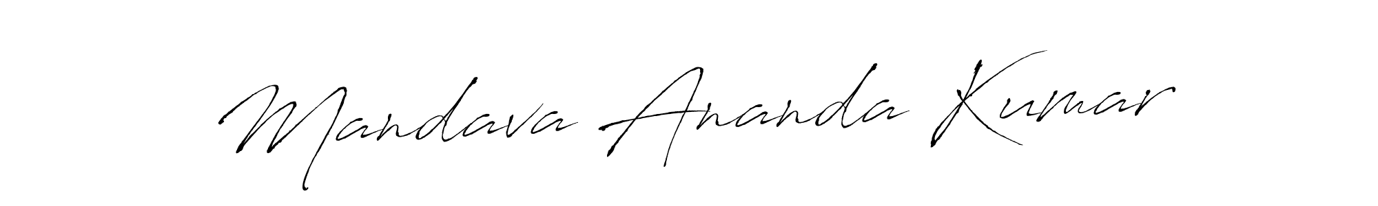 Mandava Ananda Kumar stylish signature style. Best Handwritten Sign (Antro_Vectra) for my name. Handwritten Signature Collection Ideas for my name Mandava Ananda Kumar. Mandava Ananda Kumar signature style 6 images and pictures png